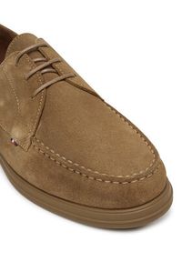 TOMMY HILFIGER - Tommy Hilfiger Mokasyny Moc T Derby FM0FM05495 Brązowy. Kolor: brązowy. Materiał: zamsz, skóra #4