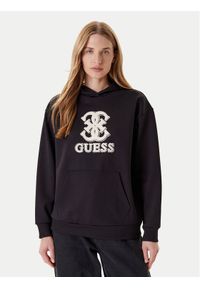 Guess Bluza V5YQ01 KCX22 Czarny Regular Fit. Kolor: czarny. Materiał: syntetyk