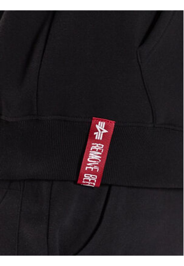 Alpha Industries Bluza Basic Zip 118342 Czarny Regular Fit. Kolor: czarny. Materiał: bawełna