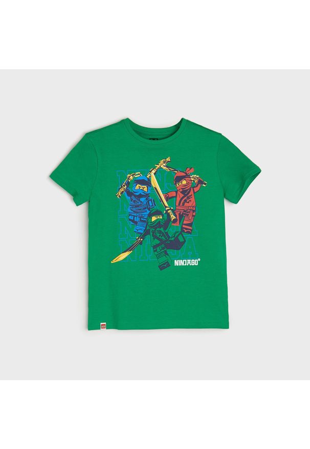 Sinsay - Koszulka LEGO - Zielony. Kolor: zielony