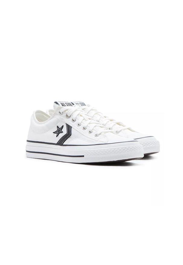 Buty Mężczyzna Converse Star Player 76 Premium biały. Kolor: czarny, biały, wielokolorowy. Materiał: materiał, skóra