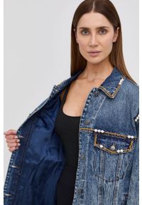Miss Sixty Kurtka jeansowa damska przejściowa oversize. Kolor: niebieski. Materiał: jeans