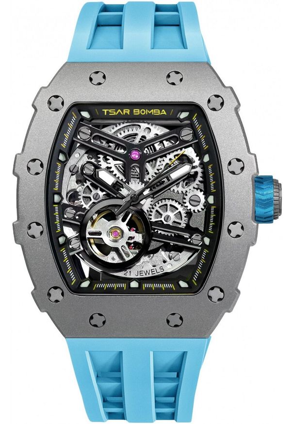 NoName - Zegarek męski Tsar Bomba TB8208T-03 niebieski. Kolor: niebieski
