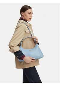 TOMMY HILFIGER - Tommy Hilfiger Torebka Th Essential Shoulder Bag AW0AW18373 Niebieski jasny. Kolor: niebieski. Materiał: skórzane #1