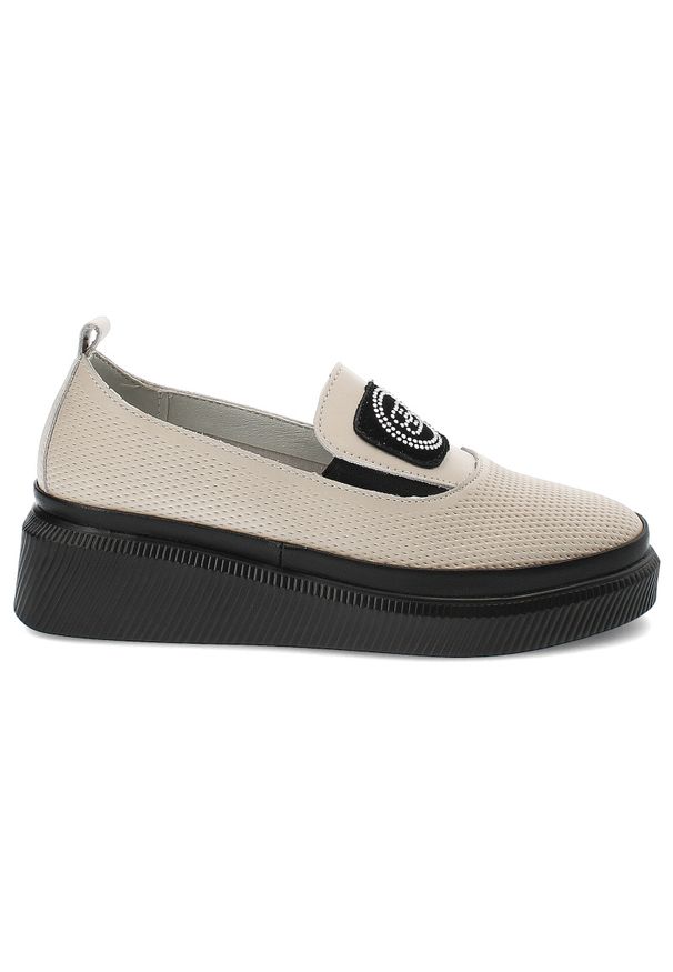 Beżowe Półbuty Vinceza Modne Obuwie Damskie. Okazja: na co dzień. Kolor: beżowy. Materiał: skóra. Styl: casual, klasyczny, elegancki