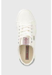 Cross Jeans tenisówki damskie kolor biały. Nosek buta: okrągły. Zapięcie: sznurówki. Kolor: biały. Materiał: guma #4