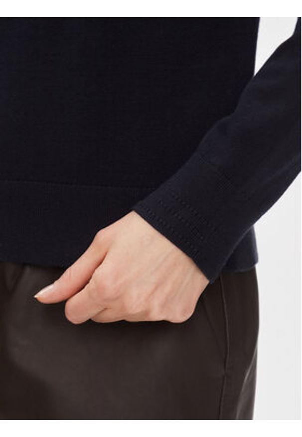 TOMMY HILFIGER - Tommy Hilfiger Sweter WW0WW42049 Granatowy Regular Fit. Kolor: niebieski. Materiał: bawełna, syntetyk