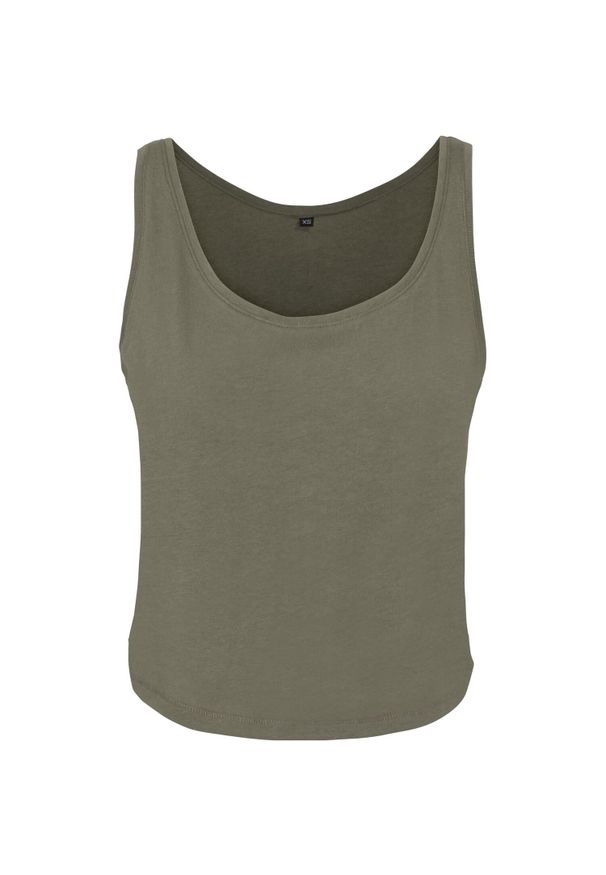 BUILD YOUR BRAND - Oversize Tank Top Dla Pań I Panów. Kolor: zielony