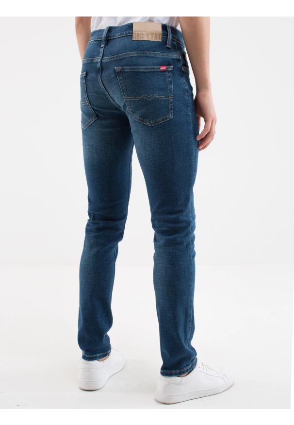 Big-Star - Jeansy męskie skinny z przetarciami niebieskie Jeffray 366. Stan: obniżony. Kolor: niebieski. Sezon: lato. Styl: klasyczny