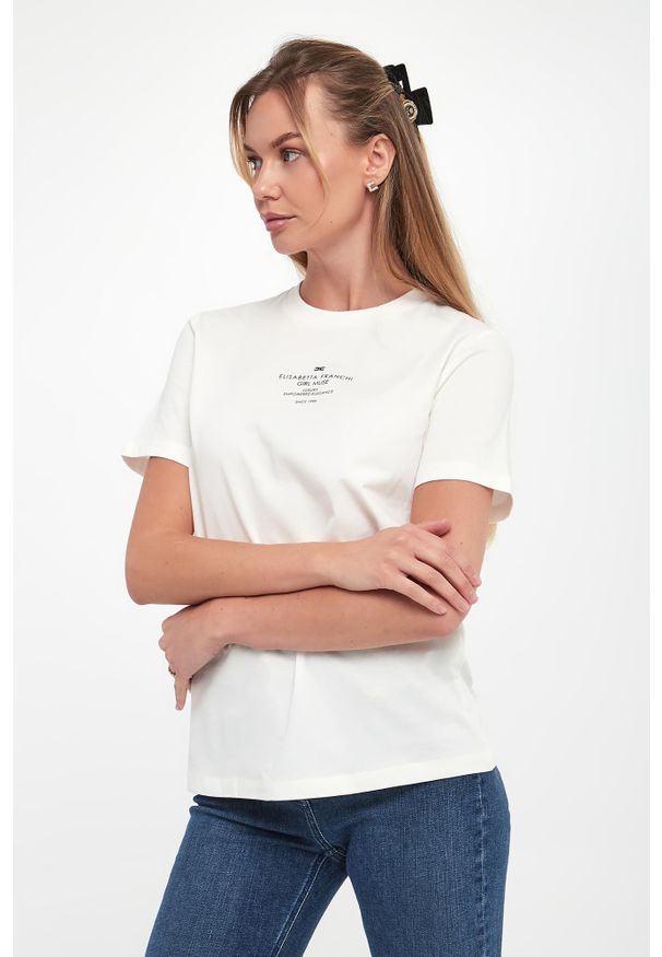 Elisabetta Franchi - T-shirt damski ELISABETTA FRANCHI