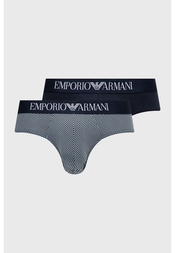 Emporio Armani Underwear slipy (2-pack) 111733.2R504 męskie kolor granatowy. Kolor: niebieski
