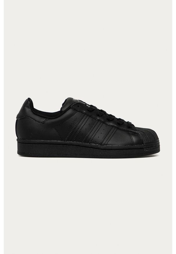 adidas Originals - Buty dziecięce Superstar. Nosek buta: okrągły. Zapięcie: sznurówki. Kolor: czarny. Materiał: syntetyk, materiał, skóra ekologiczna, guma. Szerokość cholewki: normalna. Model: Adidas Superstar