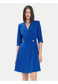Rinascimento Sukienka koktajlowa CFC0118280003 Niebieski Regular Fit. Kolor: niebieski. Materiał: syntetyk. Styl: wizytowy #1