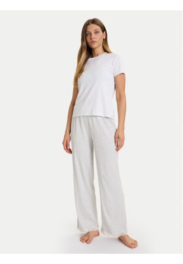 TOMMY HILFIGER - Tommy Hilfiger Spodnie piżamowe UW0UW06074 Szary Regular Fit. Kolor: szary. Materiał: bawełna