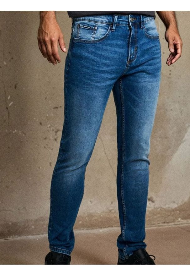 Sinsay - Jeansy skinny fit - niebieski. Kolor: niebieski