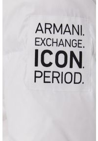 Armani Exchange kurtka puchowa damska kolor biały zimowa. Okazja: na co dzień. Kolor: biały. Materiał: puch. Sezon: zima. Styl: casual #6