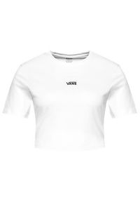 Vans T-Shirt Flying V Crop Cre VN0A54QU Biały Cropped Fit. Kolor: biały. Materiał: bawełna #3