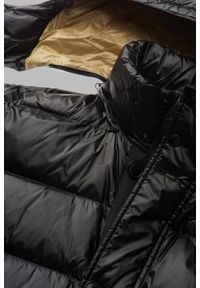 Blauer USA - BLAUER Czarna długa kurtka męska Carver Raincoat Long Jackets. Kolor: czarny. Materiał: poliamid, puch. Długość: długie #3