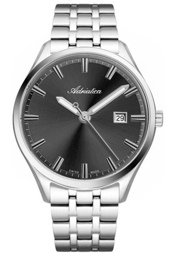 Zegarek męski Adriatica A8330.5114Q srebrny. Kolor: srebrny