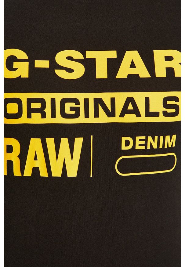 G-Star RAW - G-Star Raw - T-shirt. Okazja: na co dzień. Kolor: czarny. Materiał: dzianina. Wzór: nadruk. Styl: casual