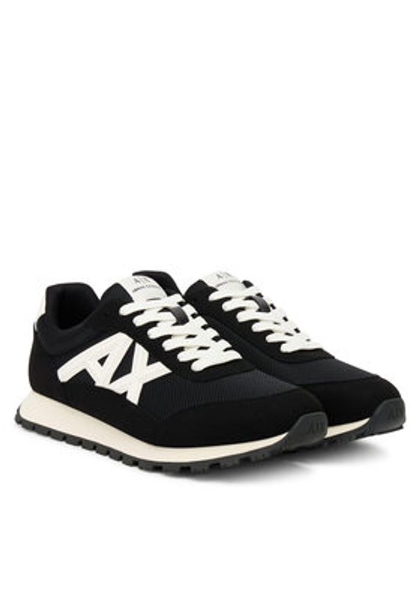 Armani Exchange Sneakersy XM001960 AF19388 MC024 Czarny. Kolor: czarny. Materiał: materiał