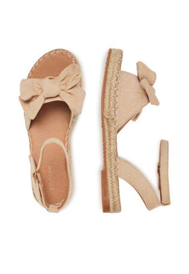 DeeZee Espadryle LE601-107 Beżowy. Kolor: beżowy. Materiał: materiał