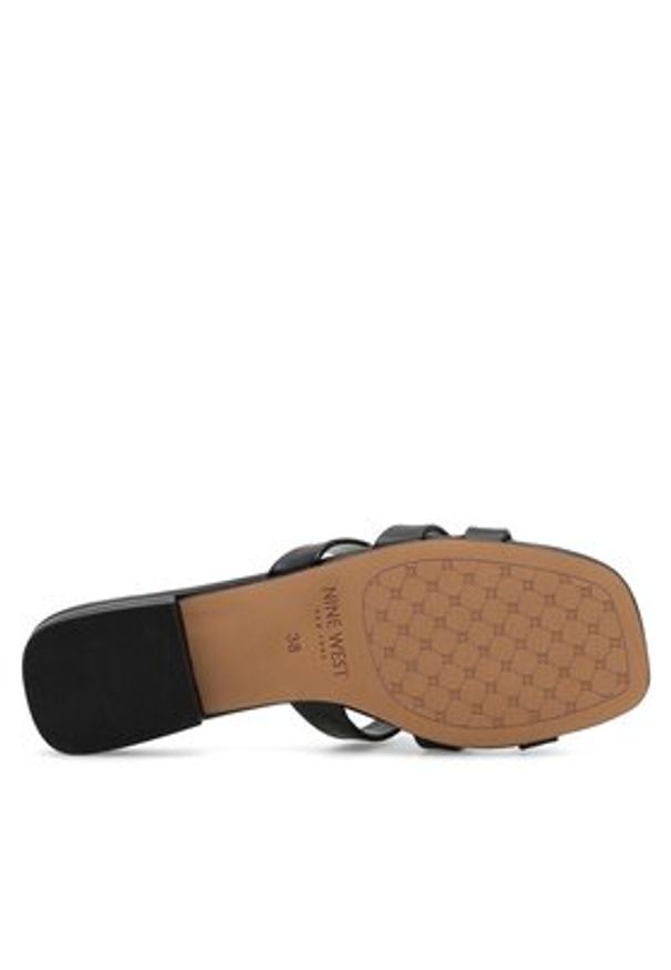 Nine West Klapki 123AL1207-1 Czarny. Kolor: czarny. Materiał: syntetyk, skóra