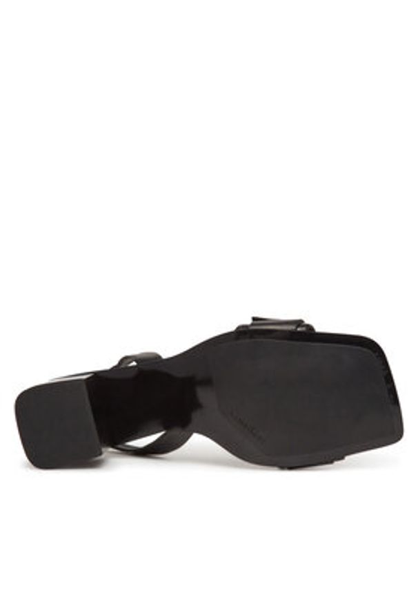 Calvin Klein Sandały Heel Sandal 70 W/Buckle - Lth HW0HW02456 Czarny. Kolor: czarny. Materiał: skóra