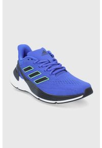 Adidas - adidas Buty. Nosek buta: okrągły. Zapięcie: sznurówki. Kolor: niebieski. Materiał: materiał, guma. Sport: bieganie #4