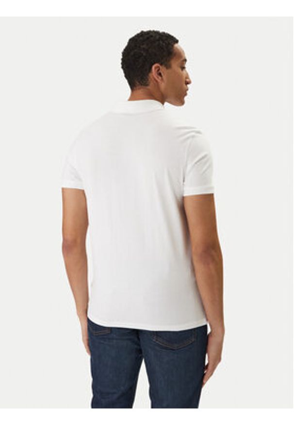 Calvin Klein Jeans Polo Classic Monogram LV04RD255G Biały Regular Fit. Typ kołnierza: polo. Kolor: biały. Materiał: bawełna