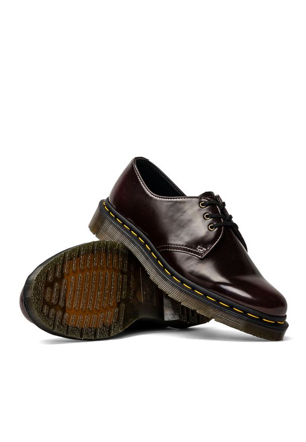 Półbuty unisex czerwone Dr. Martens 1461 Vegan Cherry Red. Kolor: czerwony. Materiał: guma. Sezon: lato