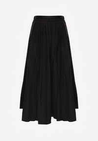 Renee - Czarna Rozkloszowana Spódnica z Wiskozy z Dodatkowym Paskiem z Klamrą Lowedina. Kolor: czarny. Materiał: wiskoza. Długość: krótkie #5