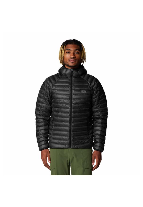MOUNTAIN HARDWEAR - Kurtka z kapturem Mountain Hardwear Ghost Whisperer™. Typ kołnierza: kaptur. Kolor: czarny. Materiał: puch. Sport: turystyka piesza