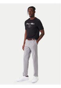 TOMMY HILFIGER - Tommy Hilfiger T-Shirt Script Logo MW0MW33691 Czarny Regular Fit. Kolor: czarny. Materiał: bawełna #3
