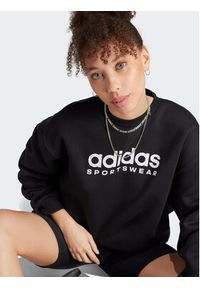 Adidas - adidas Bluza ALL SZN Fleece Graphic HZ5740 Czarny Loose Fit. Kolor: czarny. Materiał: bawełna