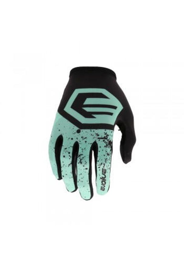 EVOLVE - Dorosły BMX rękawice Evolve Splatter, Neo Mint/. Kolor: czarny, zielony, wielokolorowy. Sport: kolarstwo