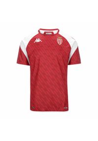 Kappa - Koszulka treningowa dla dzieci AS Monaco Aboupret Pro 7 2023/24. Kolor: czerwony, biały, wielokolorowy. Sport: piłka nożna