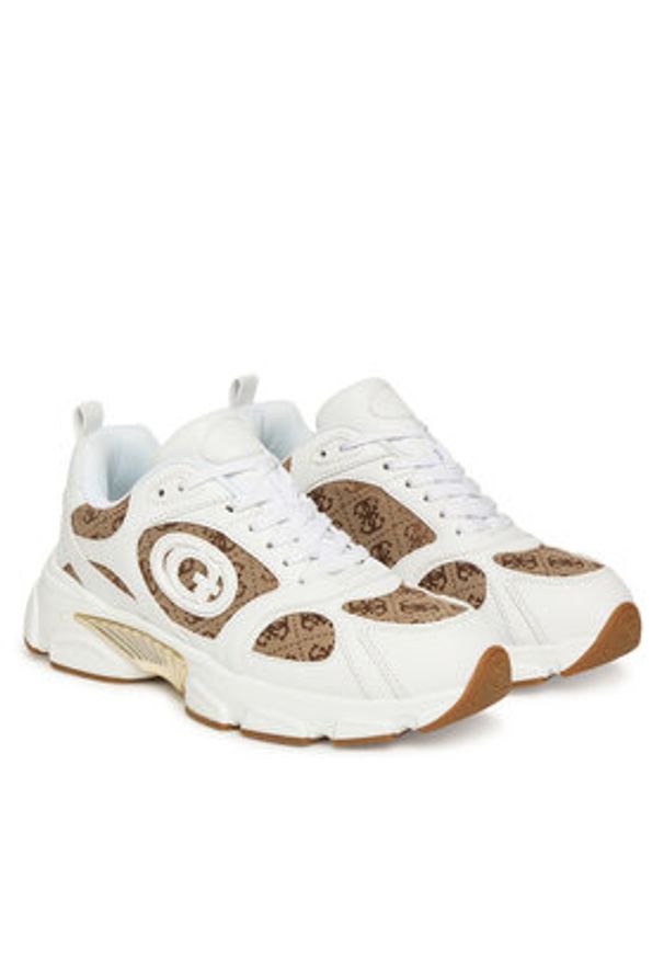 Guess Sneakersy FLFI2B ELE12 Biały. Kolor: biały. Materiał: skóra