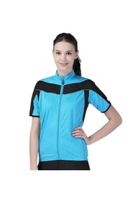 SPIRO - Damska Koszulka Bikewear Performance Z Pełnym Zamkiem Błyskawicznym. Kolor: wielokolorowy, niebieski, czarny