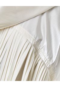 Pinko - PINKO - Biała kurtka z frędzlami Siberiano. Kolor: biały. Materiał: nylon, tkanina. Długość: długie. Wzór: aplikacja. Sezon: lato, wiosna #2