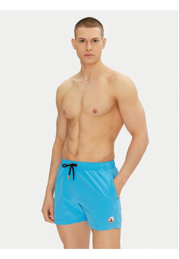 Save The Duck Szorty kąpielowe DW1222M RIPO20 Niebieski Regular Fit. Kolor: niebieski. Materiał: syntetyk