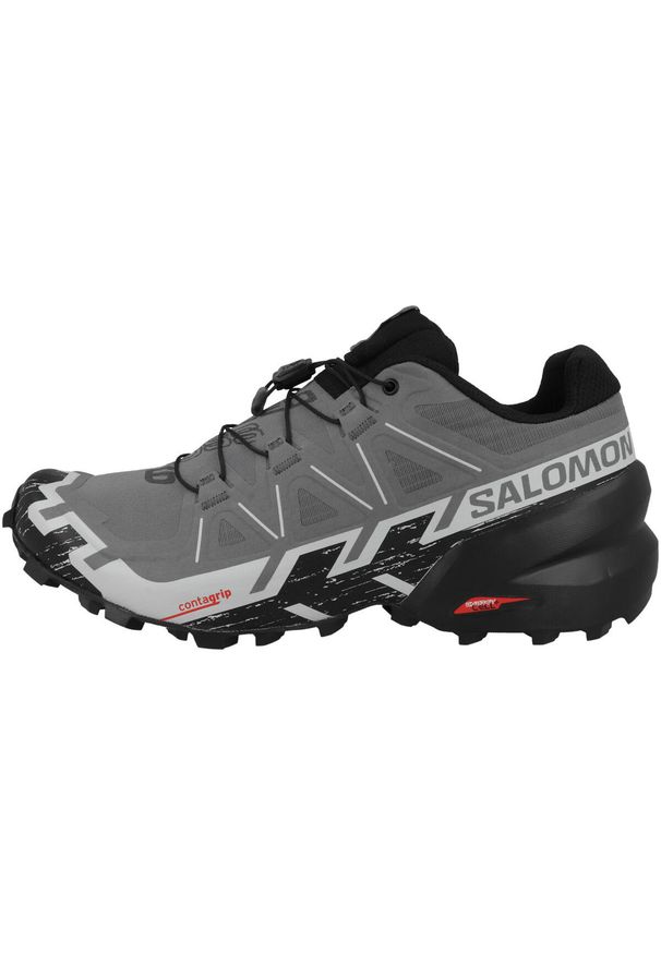salomon - Buty do chodzenia męskie Salomon Speedcross 6 Quiet. Kolor: szary. Materiał: materiał, syntetyk. Szerokość cholewki: normalna. Model: Salomon Speedcross. Sport: turystyka piesza