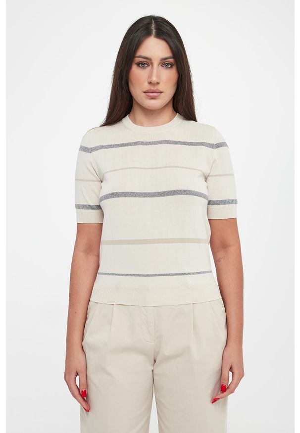 Sweter damski w paski PESERICO. Wzór: paski