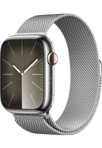 APPLE - Smartwatch Apple Watch 9 GPS + Cellular 45mm Silver Stainless Steel Srebrny (MRMQ3QP/A). Rodzaj zegarka: smartwatch. Kolor: srebrny