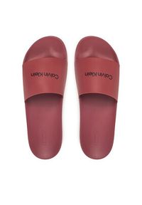 Calvin Klein Klapki Pool Slide Rubber HM0HM00455 Bordowy. Kolor: czerwony #4