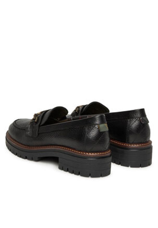 Barbour Loafersy Maddie LFO0755BK52 Czarny. Kolor: czarny. Materiał: skóra