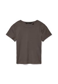 Vero Moda T-Shirt Chloe 10306894 Brązowy Tight Fit. Kolor: brązowy. Materiał: bawełna #2