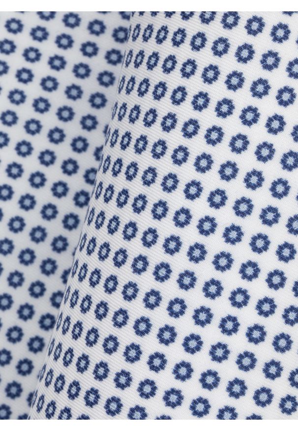 Pako Lorente - PAKO LORENTE – Biała poszetka w mikrowzór. Kolor: biały. Materiał: bawełna