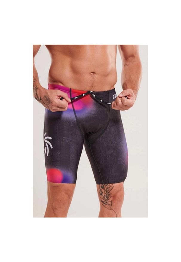 ZEROD - Spodenki treningowe do kolan Zerod Vortex Nebula. Kolor: czarny. Długość: do kolan