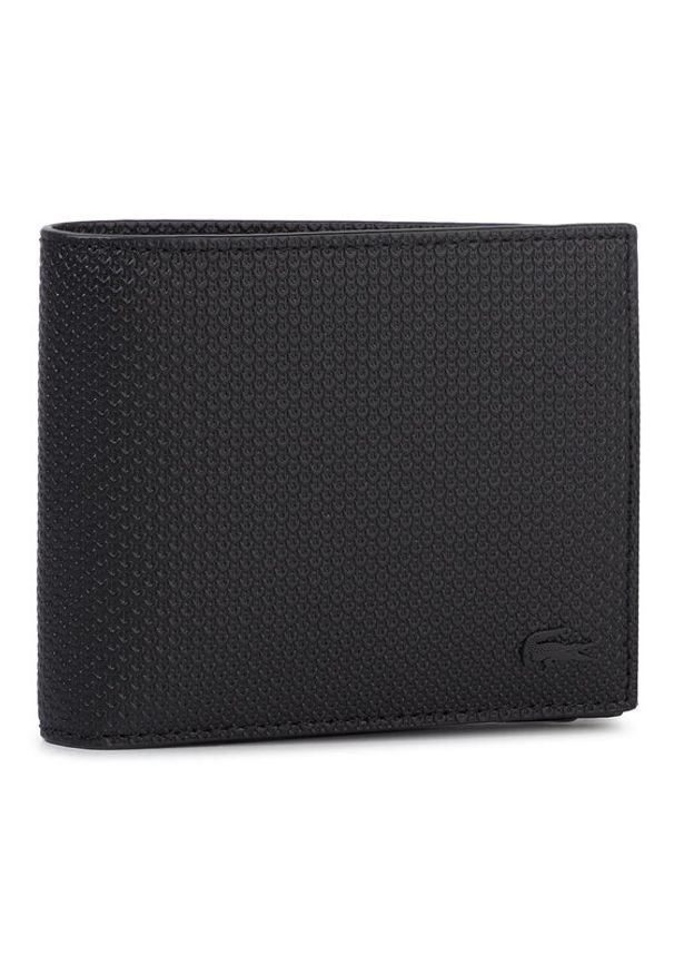 Lacoste Duży Portfel Męski Billfold Zip Case NH2826CE Czarny. Kolor: czarny. Materiał: skóra